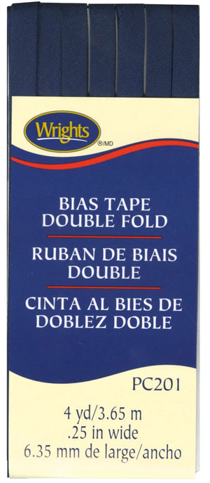 1/4" Double Fold Bias Tape Navy