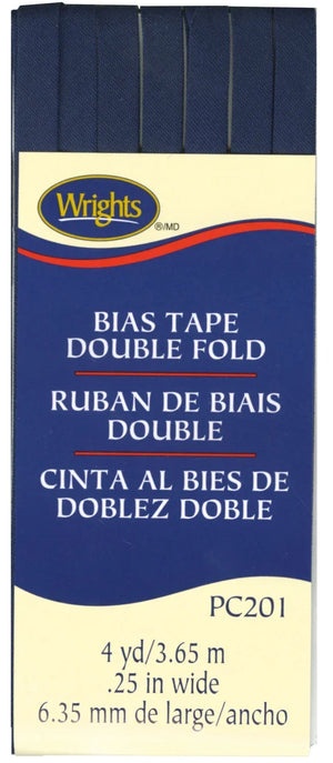 1/4" Double Fold Bias Tape Navy