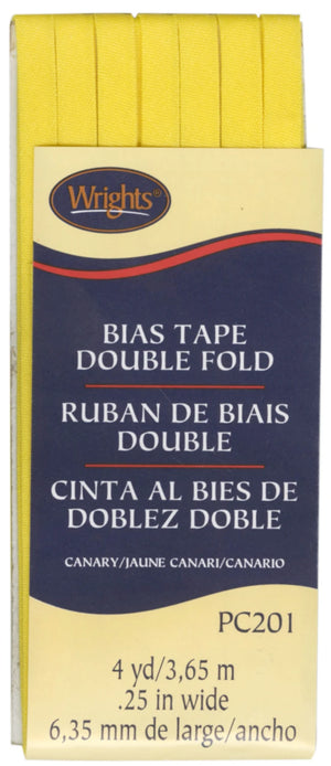1/4" Double Fold Bias Tape Canary