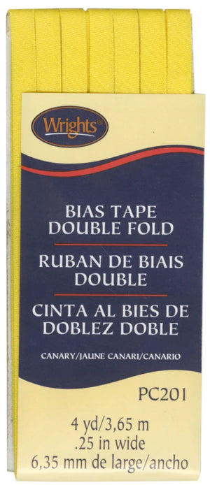 1/4" Double Fold Bias Tape Canary