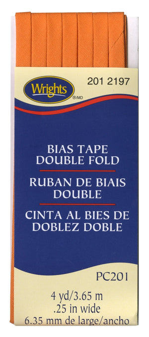 1/4" Double Fold Bias Tape Orange Peel