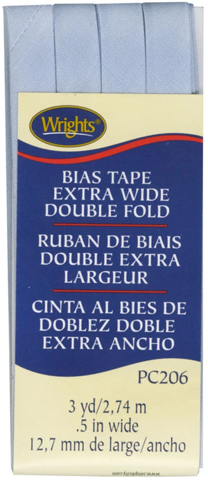 1/2" Double Fold Bias Tape Light Blue 1/2" Double Fold Bias Tape Light Blue