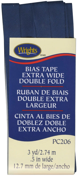 1/2" Double Fold Bias Tape Navy