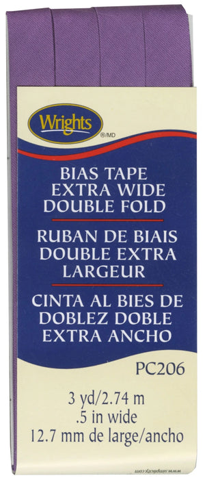 1/2" Double Fold Bias Tape Purple