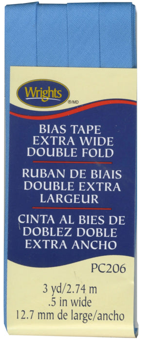 1/2" Double Fold Bias Tape Porcelain Blue