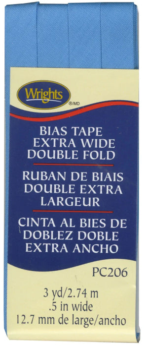 1/2" Double Fold Bias Tape Porcelain Blue 1/2" Double Fold Bias Tape Porcelain Blue