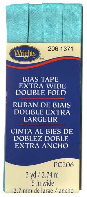 1/2" Double Fold Bias Tape Aquamarine
