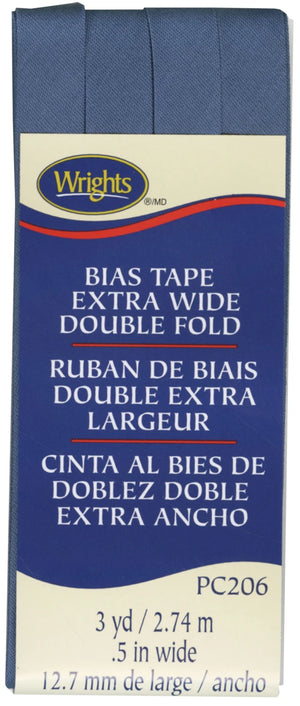 1/2" Double Fold Bias Tape Stone Blue