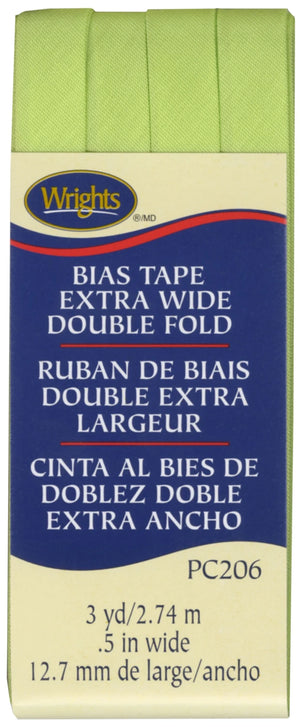 1/2" Double Fold Bias Tape Lime Green