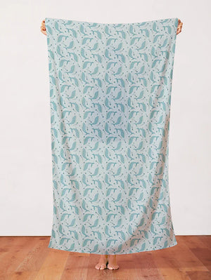 Swimming Whales Light Blue Swimming Whales Light Blue