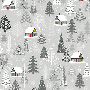 Benartex Nordic Cabin All Over Light Grey