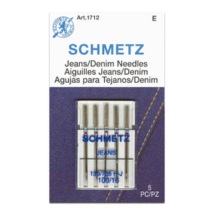 Schmetz Size 100/16 Jeans/Denim Machine Needles (5pc) Schmetz Size 100/16 Jeans/Denim Machine Needles (5pc)