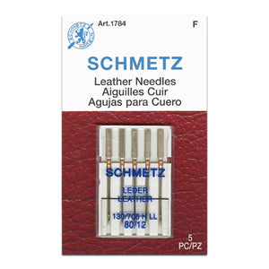 Schmetz Size 80/12 Leather Sewing Machine Needles (5pc) Schmetz Size 80/12 Leather Sewing Machine Needles (5pc)