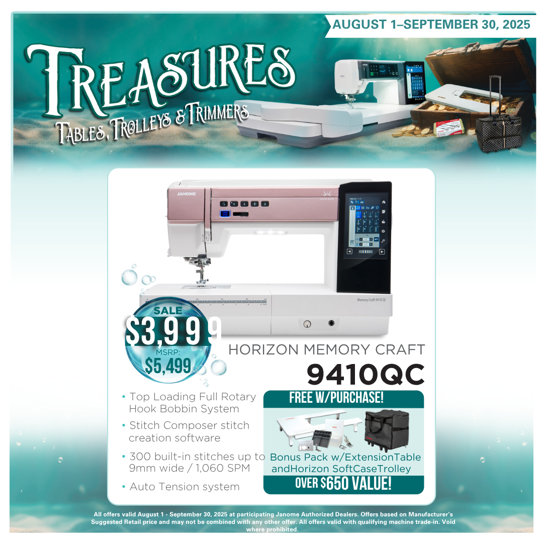 Janome Horizon Memory Craft 9410QC Sewing & Quilting Machine