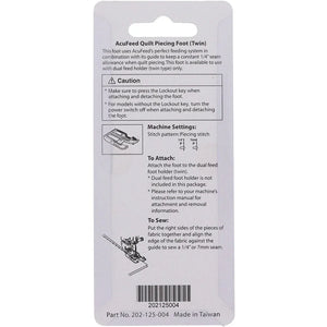 Janome 1/4" Seam Foot for AcuFeed Flex (Twin)