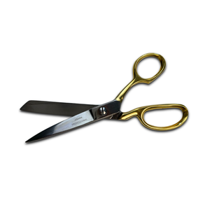 8" Stainless Steel Gold Handle Fabric Shears w/ Sheath 8" Stainless Steel Gold Handle Fabric Shears w/ Sheath