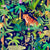 Jungle Menagerie - Jungle Collage Navy Jungle Menagerie - Jungle Collage Navy