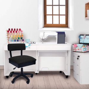 Arrow Baroness Black Hydraulic Sewing Chair (H8170) - Meissner Sewing and Vacuum