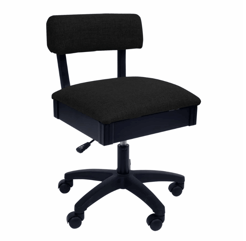 Arrow Baroness Black Hydraulic Sewing Chair (H8170) - Meissner Sewing and Vacuum