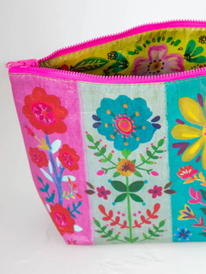 ZIPPER POUCH RAINBOW FLORAL