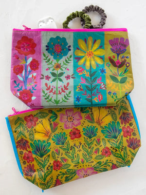ZIPPER POUCH RAINBOW FLORAL