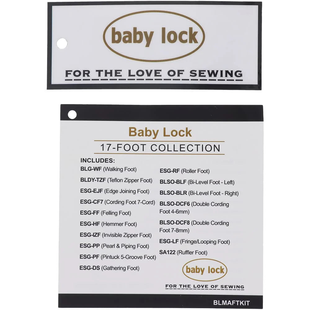 Baby Lock 17pc Presser Foot Kit, #BLMAFTKIT