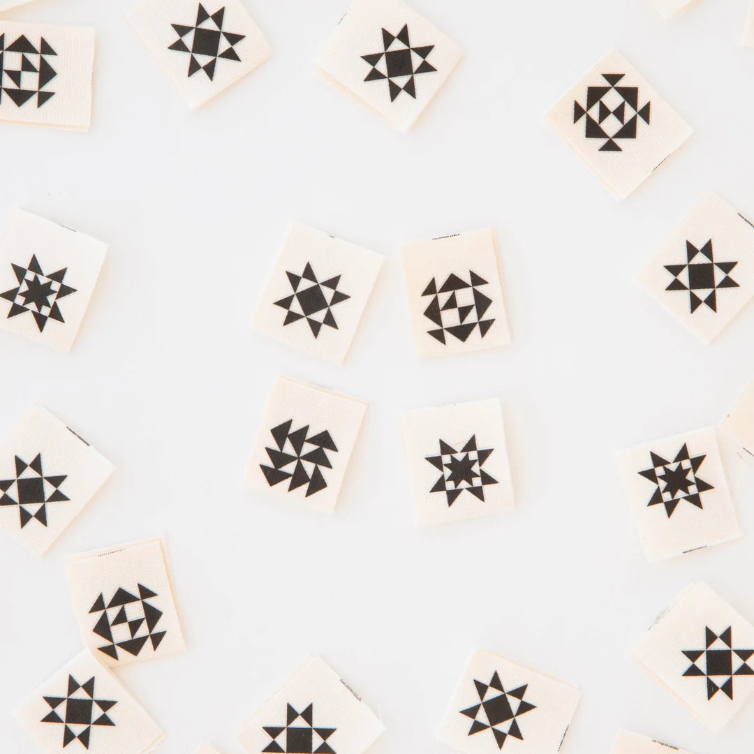 Black Quilt Block Multipack Sewing Label