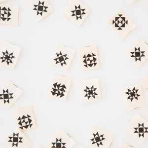 Black Quilt Block Multipack Sewing Label