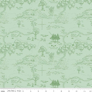 Winnie The Pooh Map Green Winnie The Pooh Map Green