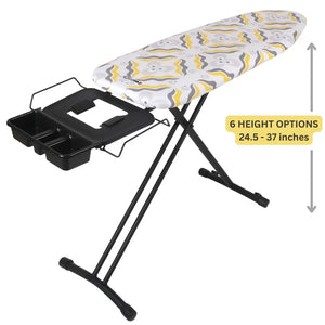 Space Maker Premium Ironing Board Chintamani Yellow