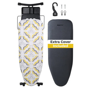 Space Maker Premium Ironing Board Chintamani Yellow