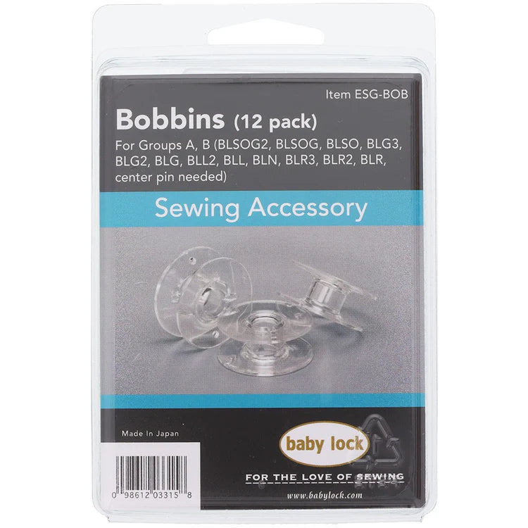 Baby Lock Class L Bobbins (12pk), #ESG-BOB