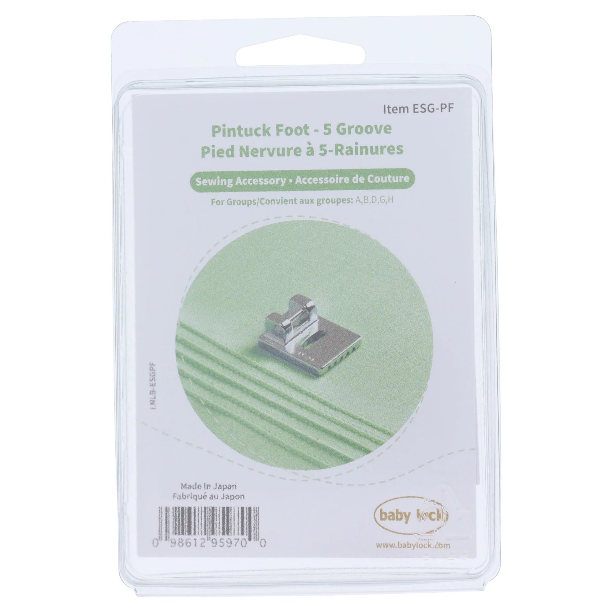 Baby Lock Pintucking Foot, #ESG-PF