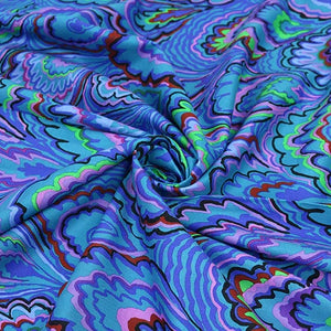 Kaffe Fassett Collective Classics Plus Marble Scallops - Blue