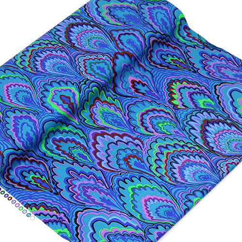 Kaffe Fassett Collective Classics Plus Marble Scallops - Blue