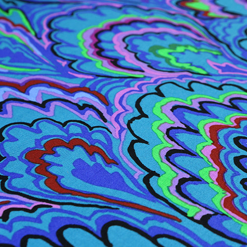 Kaffe Fassett Collective Classics Plus Marble Scallops - Blue