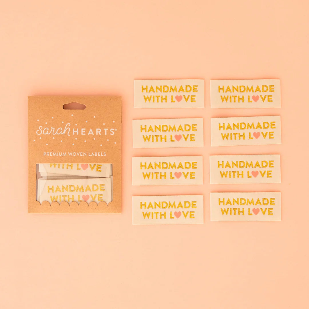 Handmade with Love Gold Sewing Label