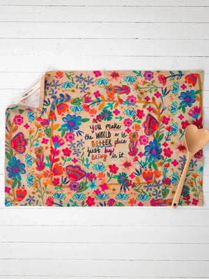 Make The World A Better Place Cotton Dish Towel