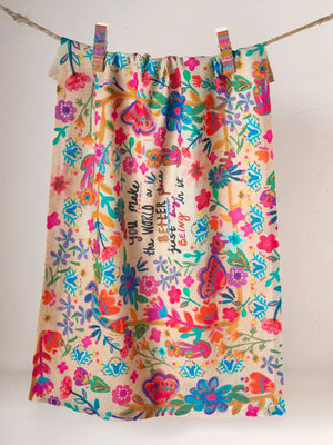 Make The World A Better Place Cotton Dish Towel
