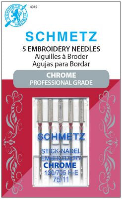 Schmetz Chrome Embroidery 75/11 5 Pack Schmetz Chrome Embroidery 75/11 5 Pack