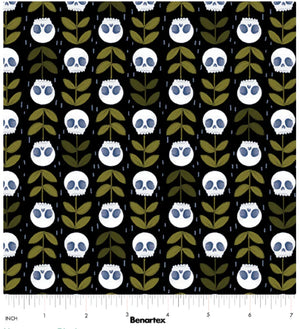 Benartex Spellbound Collection Necromancy Black