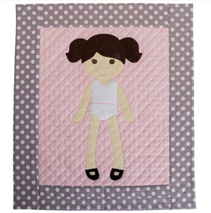 Quilt Pattern for Paper Doll Blanket - Girl