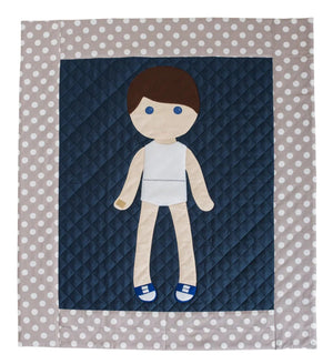 Quilt Pattern for Paper Doll Blanket - Boy - Meissner Sewing and Vacuum