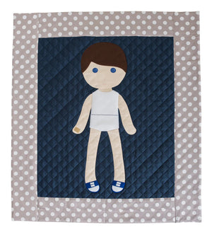 Quilt Pattern for Paper Doll Blanket - Boy