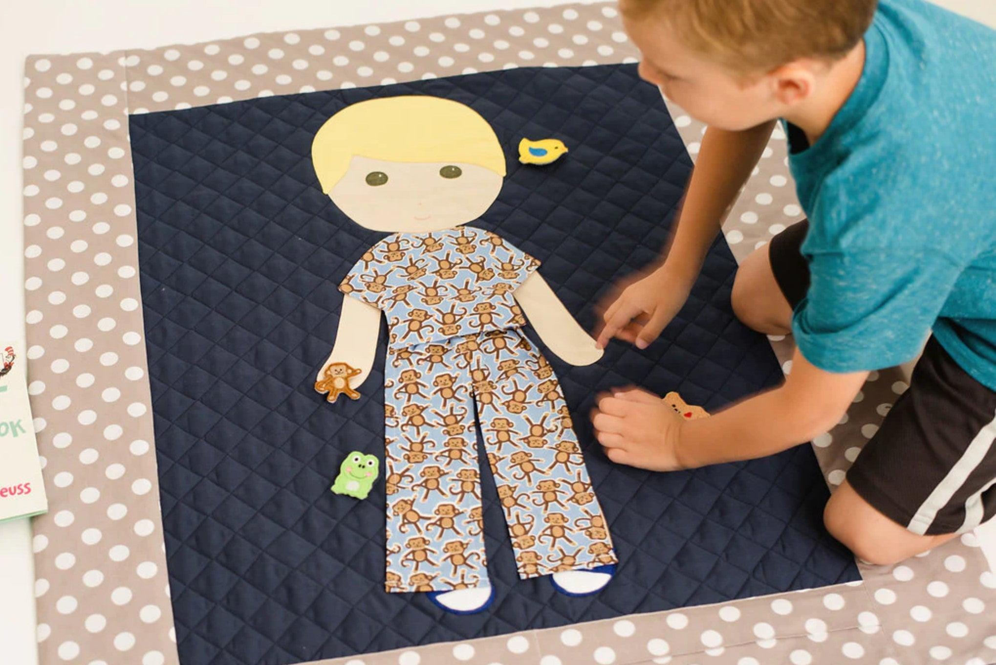 Quilt Pattern for Paper Doll Blanket - Boy - Meissner Sewing and Vacuum