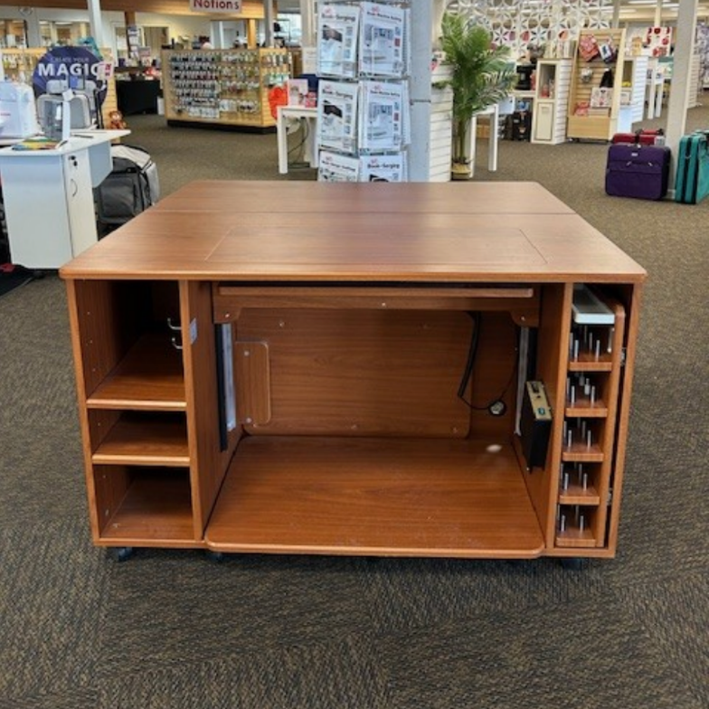 Maker Center in Asian Golden Teak Open Boxed
