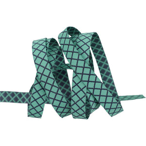 On the Grid in Raindrop 3/8" Ribbon PER YARD