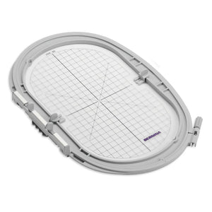 Embroidery hoop with grid pattern on a white background Embroidery hoop with grid pattern on a white background