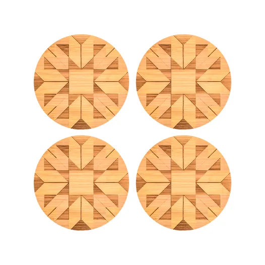 Ruby Roads Square Coaster 4pc Set