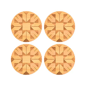 Ruby Roads Square Coaster 4pc Set